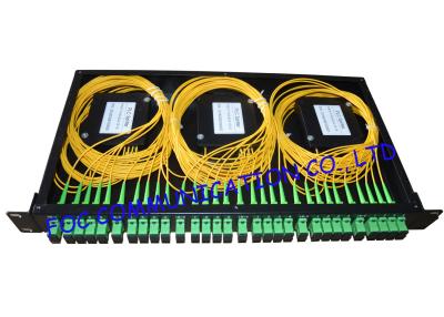 China Rack Mount Fiber PLC Splitter Patch Panel SC / APC With 6pcs of 1 * 4 Splitter for sale