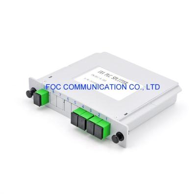 China Faser PLC-Kassette Sc APC 1×4 FTTX-System-DWDM CWDM Plc-Teiler zu verkaufen