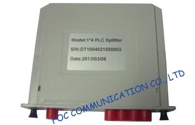 China FC Fiber PLC Splitter 1 x 4, Cassette Box Type FTTX / LAN​ / FTTH Splitter for sale