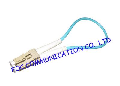 China LC / UPC OM3 Loopbacks Telecommunication Fiber Optical Patch Cord Cutomized for sale