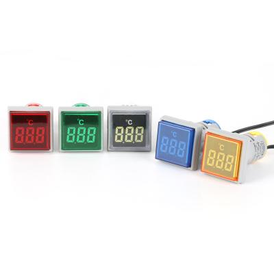 China mini square type indicator light thermometer led waterproof digital display temperature tester high accuracy meter AD101-22TMS for sale