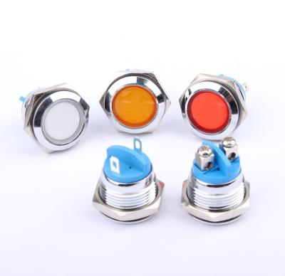 China 19MM Metal LED Indicator Light Source Light Signal Light Round 24V 220V Waterproof Welding Feet CL16P-P1 for sale