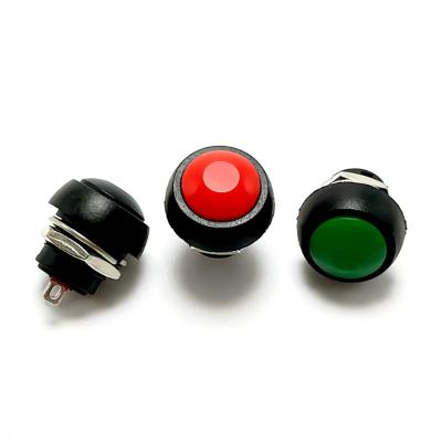 China Small 12MM self-tuning button waterproof switch around button unlocked PBS-33B PBS red green blue yellow-orange black and white 33B for sale