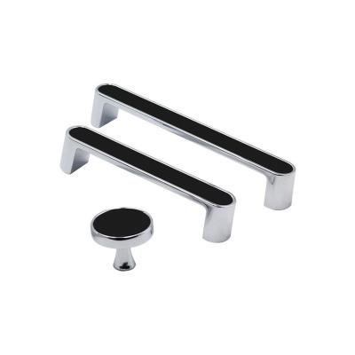 China New Design Black Chrome Gold Handle European Combination Single Knob Modern White Zero Hole European Shoe Cabinet Cabinet Handle for sale