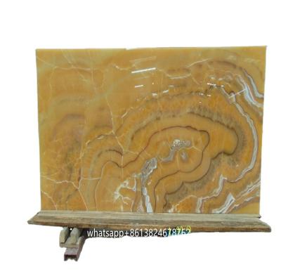 China Honey Free Onyx Marble The Case For TV Wall And Wall And Staircase Matchbook With Luxury Stone Yellow Marble Slab for sale