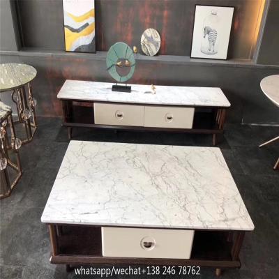 China Dining table general and modern home furniture use natural stone slab dining tables round marble turntable for sale