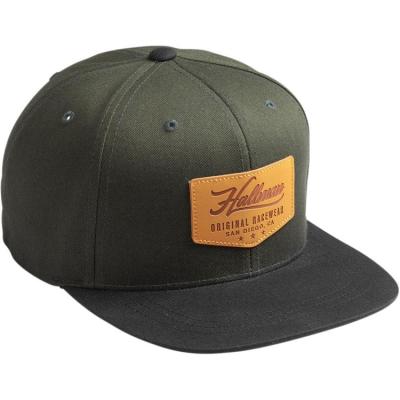 China OEM COMMON Custom Men Design Flat Brim Bill Army Snapback Cap Hat Patch Leather Logo High Quality 6 Panel for sale