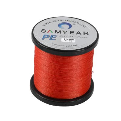 China High Tensile Long Saltwater Fishing Line PE Material 9 Strands Braided Fishing Line for sale