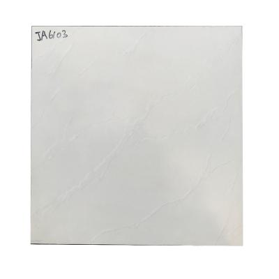 China Unglazed polished glossy single loading tile soluble salt ivory beige white porcelain floors tiles for sale