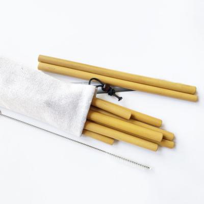 China 2020 Hot Selling Amazon Eco Friendly Bamboo Fiber Drink Drinking Reusable Bamboo Straws for sale