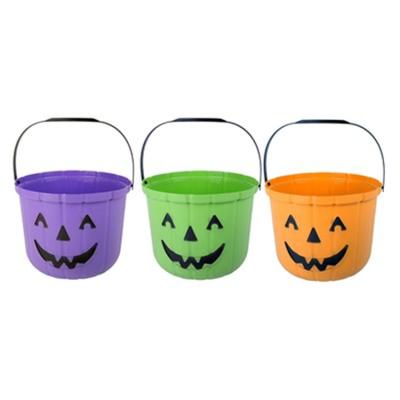 China Festival Decoration New Design Halloween Trick Or Treat Plastic Pumpkin Bucket for sale