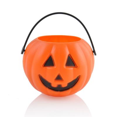 China Diy Opens Hot Selling Plastic Candy Halloween Pumpkin Buckets for sale