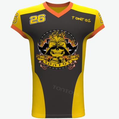 China Cheap Breathable Breathable Men Rugby Uniform Set Custom Made American Football Team Jersey Uniform Bulk Sublimated Rugby Shirt for sale