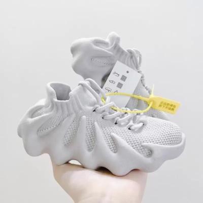 China Black Triple Light 450 Little Kids Knit Shoes 2021 Original Designer Toddlers Size 27-36 Authentic Outdoor Sports Trainers Sneakers for sale