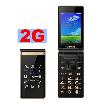 China Dual Dual SIM Big Screen Keypad Button feature Flip Mobile Phones For Seniors by SIM Card Wholesale Unlocked GSM for sale