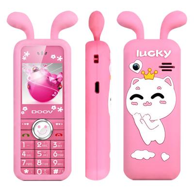 China Cheapest GSM Mobile Phone 2G Mini Student Child Cute Pink Cat Small Keypad Feature Button Dual SIM Card Low Price Stock lot wholesale for sale