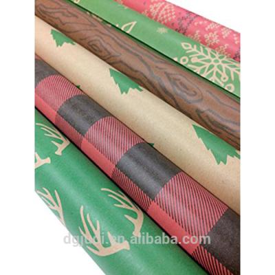 China 2021 Waterproof New Developing Fabric Logo Christmas Floral Wrapping Paper For Customs for sale