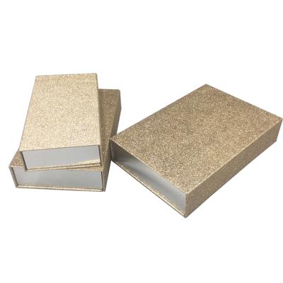 China Custom Biodegradable Magnetic Rectangle Shape Gift Box Sparkle Closure Custom Box for sale