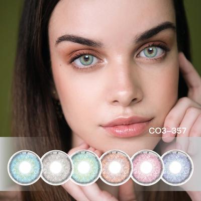 China Beauty Lenses Color Fresh Lady Wholesale Customize Yearly Athena Sugar Gray Soft Quantity Cosmetic GAN Package Contact Lens Cycle for sale