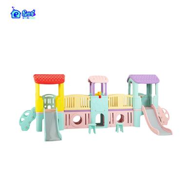 China Imported High Quality Kids Playhouse Kindergarten Amusement Park LLDPE Children Playground Equipment Plastic Indoor Play House With Slide Toy for sale