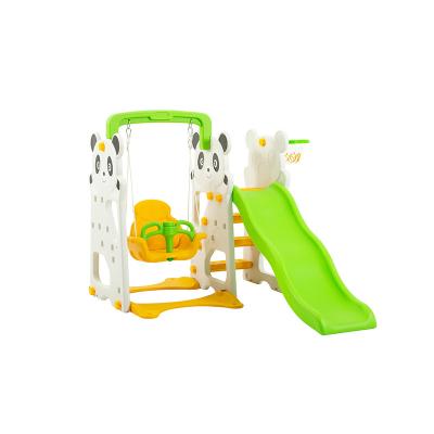 China PE Indoor Plastic Playground 3in1 Baby Swing And Slide Set for sale