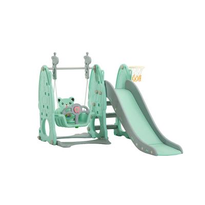 China Indoor PE Baby Swing and Slide Baby Playground Kids Slide Indoor Plastic Set for sale