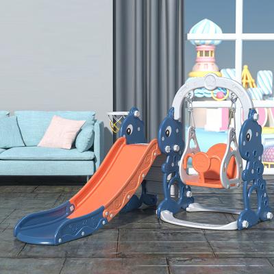 China Indoor Playground Slide Set PE Kids Swing Swing and Slide Set Wholesale Playground for sale