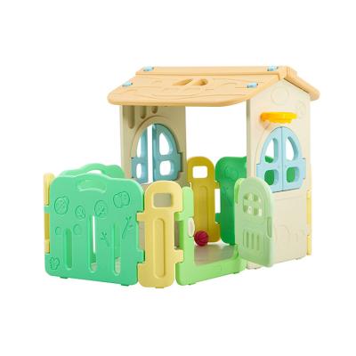 China Eco - Friendly Large Amusement Park Playhouse Plastic Slide Kids Outdoor Playground Equipment for sale