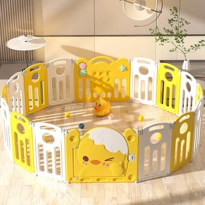 China 2022 Contemporary Indoor Plastic Kids Baby Playpen With Door Fence Baby Safety Playpen For Kids for sale