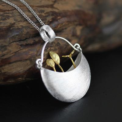 China TRENDY 925 Sterling Silver Handmade My Little Garden Silver Pendants for sale