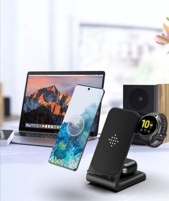 China YFZN Mobile Phone 3 in 1 QI 15W Wireless Charger Wireless Charging Station for Samsung Watch Fast Wireless Charger for sale