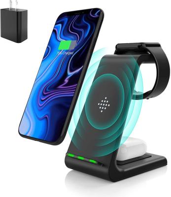 China Smart Watch YFZN 3 in 1 Wireless Charging Dock for Apple Watch Charger 6,5,4,3,2 and AirPods pro, iPhone 12 11 pro Max Xs X Xr 8 for sale