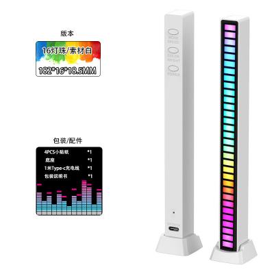 China Modern High Quality Cheap Price Voice Control LED Music Level Light Gathering Lamp Rhythm Rechargeable Lights RGB for sale