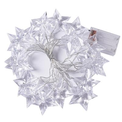 China Christmas Party Festoon Christmas Pentagram LED Festoon New Star Decoration Lamp String Lamp Home Indoor Outdoor Wedding Decor Ornamental Box 80 LED Source for sale