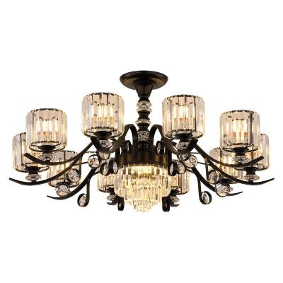 China New Modern Simple Light Crystal Chandelier Living Room Villa Duplex Lamps Restaurant Modern Luxury Atmosphere for sale