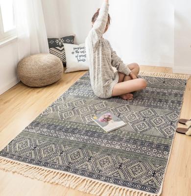 China Cotton Weave Rugs And Blankets Washable Woven Indoor Bedroom Blanket For Sofa Home Decoration for sale