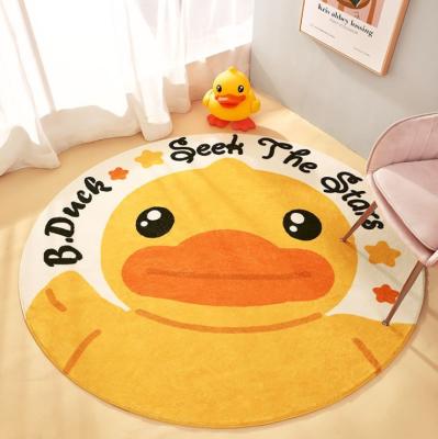 China Latest Design Non-slip Kids Round Printed Kids Rugs And Covers Living Room Carpet Price for sale