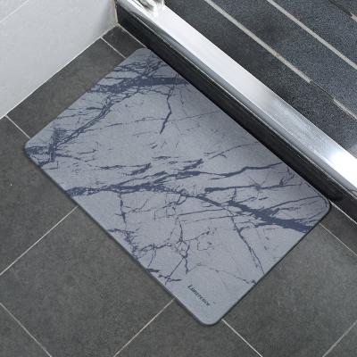 China Custom Washable Non Slip Floor Diatomaceous Earth Mud Bathroom Diatomite Absorbent Quick Dry Bath Mat for sale