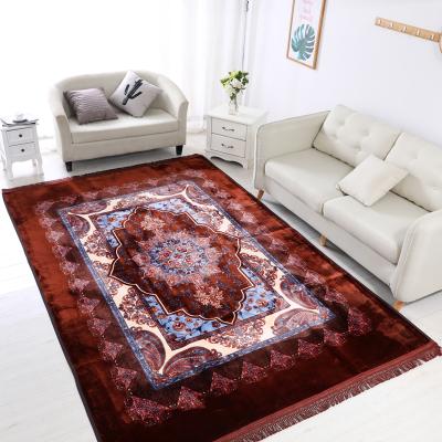 China Non-Slip Machine Made Living Room Carpets 3D Embossed Polyester Mink Carpet Adult Abstract Persian 300 Square Meters Low Pile Non-Slip for sale