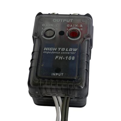China Car High to Low Impedance Converter Audio Signal Adapter Speaker Output to RCA 59.2*36.5*28.4mm Line Control for sale
