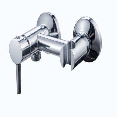 China Without diverter bathtube brass mixer with bracket, distance of two install point 10cm, 1/2 thread angle valve mixer for bathroom for sale