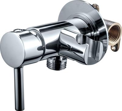 China Without Diverter 1/2 Round Brass Mixer Tap With Stand , Brass Angle Valve Cold And Hot Water For Bathroom for sale