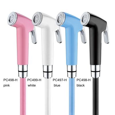 China Without ABS plastic spray bidet trigger pink/white/blue/black shattaf for muslin shower for sale