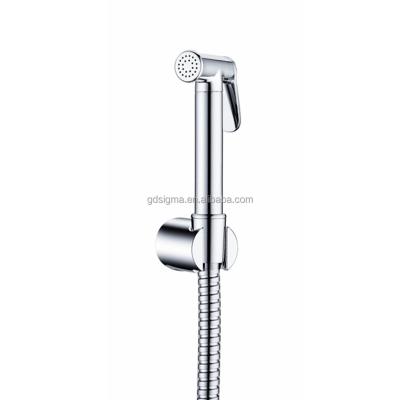 China Chrome free shattaf kit muslin shower bidet shower plated brass plated diverter sprayer for sale