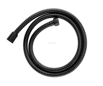 China Needleless G1/2 Plating Fully Black Flexible Shower Hose With Stainless Steel Hose With EPDM Inner Hose for sale