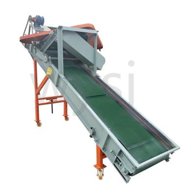 China PP Pe Selling Double Magnetic Roller Plastic Waste Conveyor Belt For Plastic Washing for sale