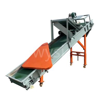 China pp pe high speed plastic belt conveyor iron recycling removal for sale