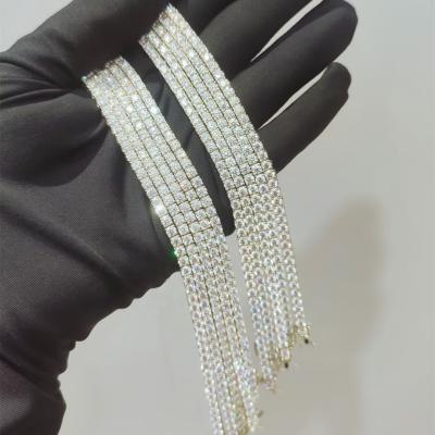 China Wholesale Hiphop Price Iced Out Jewelry 3mm CZ High Quality Tennis Necklace 925 Sterling Silver for sale