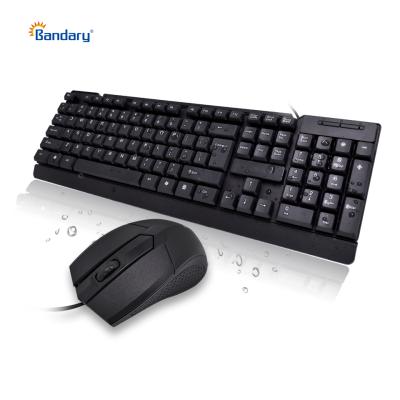 China High Anti-ghosting Cost-effective 104 Key Usb Wired Full Size Desktop Keyboard And Mouse Combo for sale