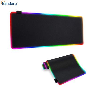 China Gamer Waterproof Extended Protection Large Radiation Protection RGB Colorful Led Mouse Pad For Gaming Desktop for sale